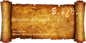 Brczko Évald névjegykártya